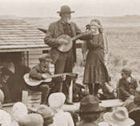 Man boy and girl performing musically