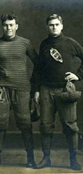 Four linemen of 1909 football team