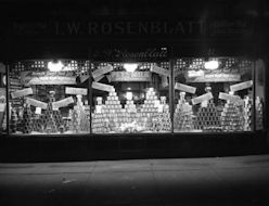 IW Rosenblatt Food Store window display