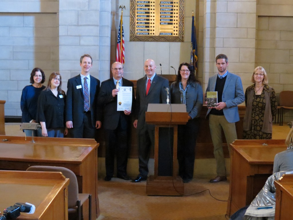 2015 One Book One Nebraska Proclamation signing ceremony