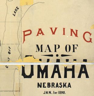 Paving map of Omaha, Nebraska