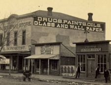 South side of Front Street looking east from Chestnut Street, Sidney, Nebraska