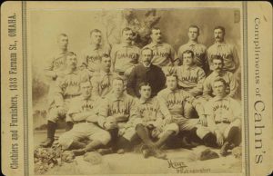 Possibly William “Pa” Rourke and one of his Omaha, Nebraska, baseball teams 