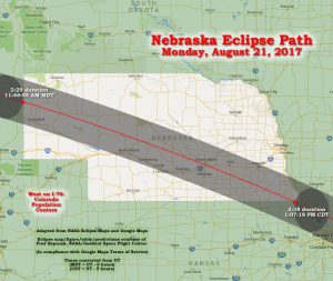 Nebraska Eclipse Path, 2017