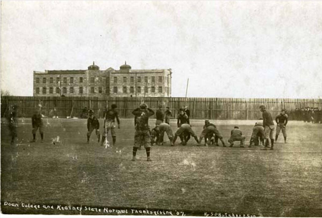 Football game near Old Main 