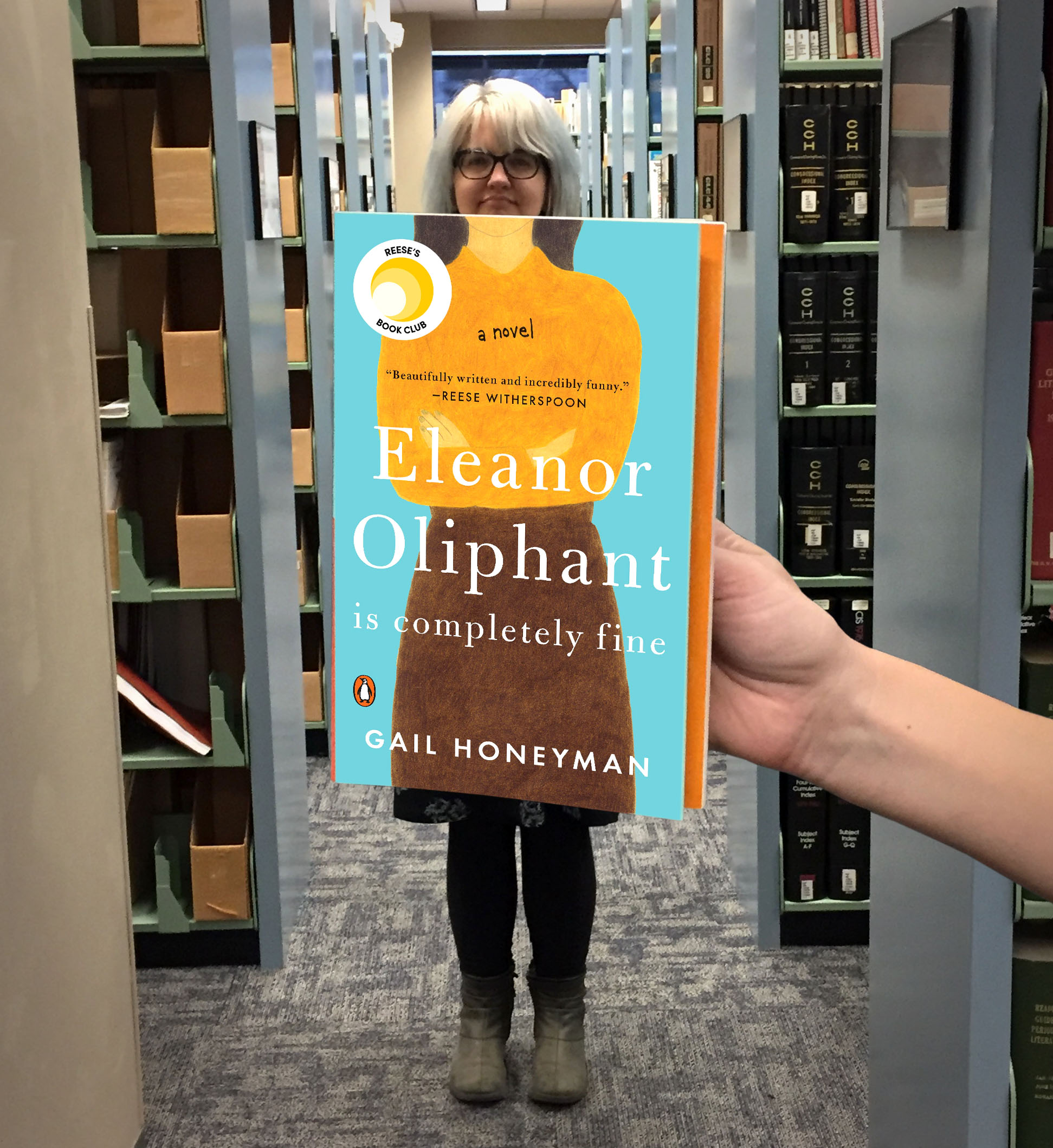 "Eleanor Oliphant is Completely Fine" by Gail Honeyman BookFace