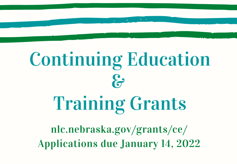 Continuing Education and Training Grants. Applications due January 14, 2022